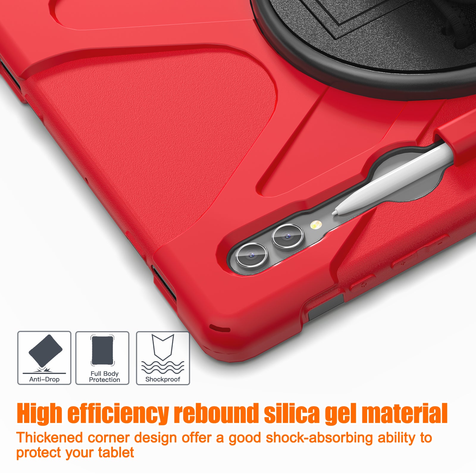 For Samsung Galaxy Tab S9 Ultra X910 S8 Ultra X900 X906 PC Silicone Kickstand Tablet Case with Hand Band For Samsung Galaxy Tab S9 Ultra X910 S8 Ultra X900 X906 PC Silicone Kickstand Tablet Case with Hand Band
